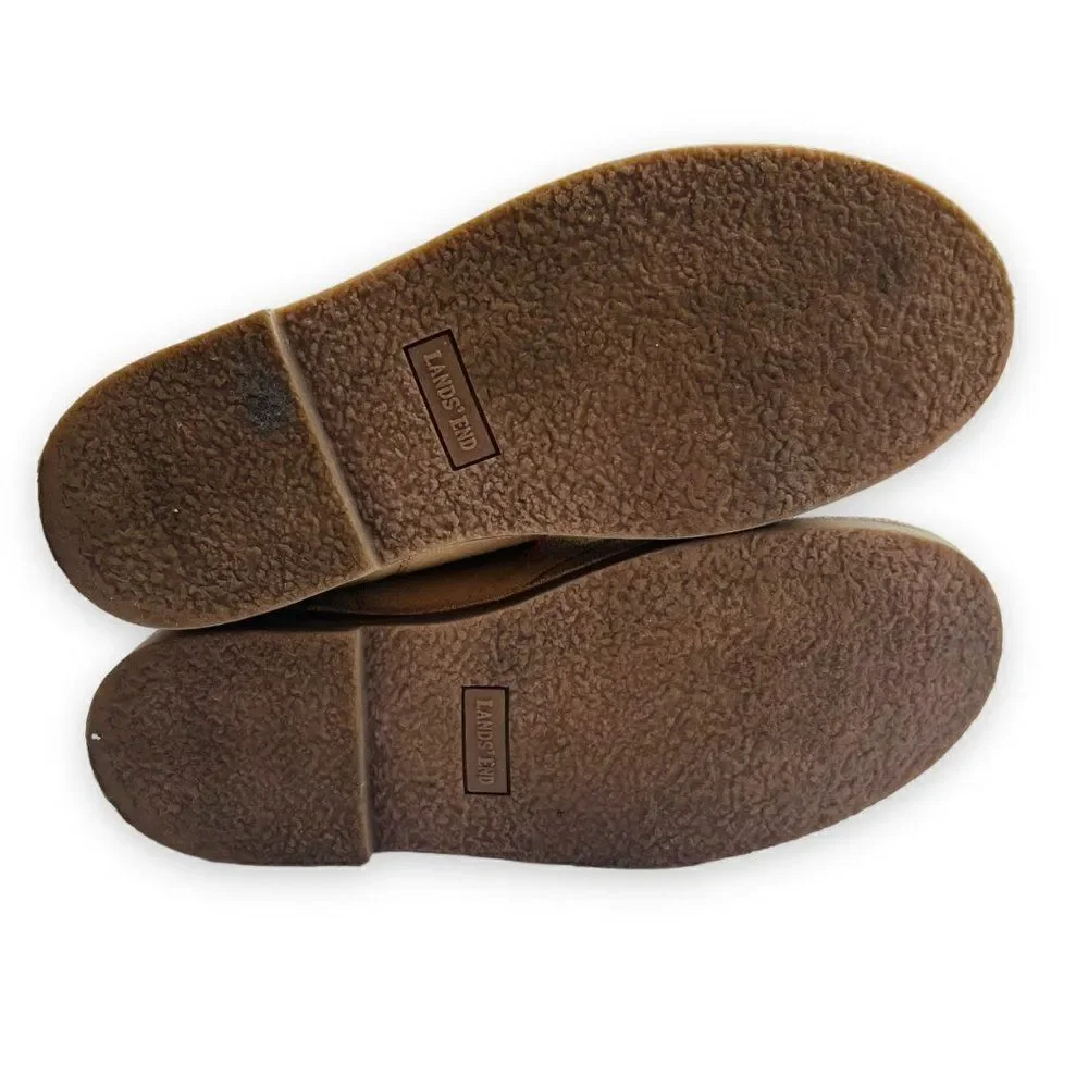 Lands' End Suede Chukka‎ Boots Beige / Pink Youth Girls 4M